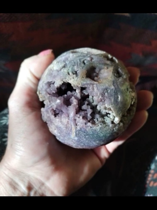 Grape agate sphere